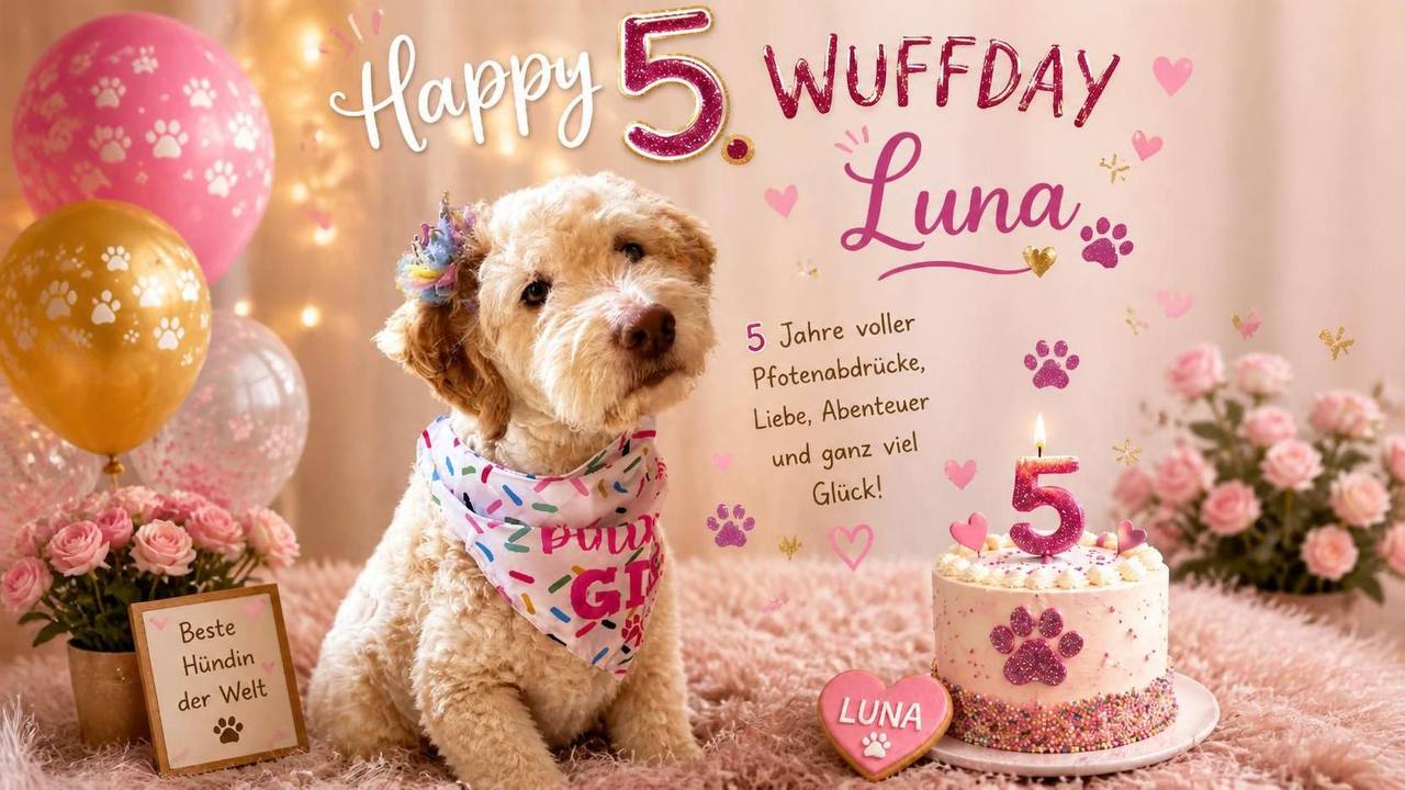 Lunas 5. Wuffday - unsere Hündin wurde 5 Jahre