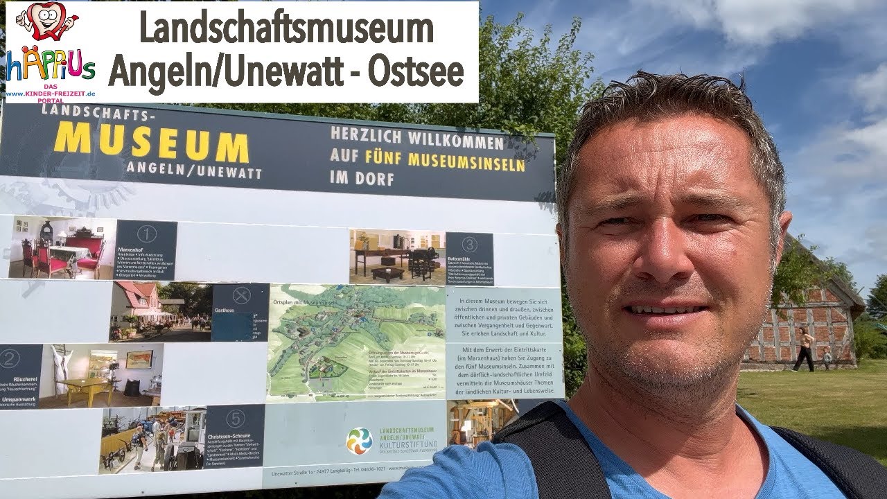 Landschaftsmuseum Unewatt mit Hund - Freilichtmuseum Angeln Ostsee