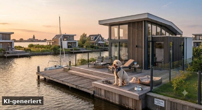 Urlaub mit Hund in Makkum – Schakelvilla am IJsselmeer, letzte Sommerwoche