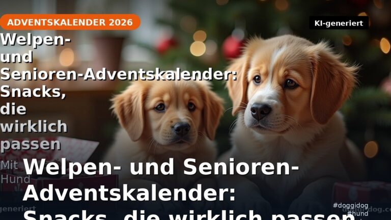 Welpen- und Senioren-Adventskalender: Snacks, die wirklich passen