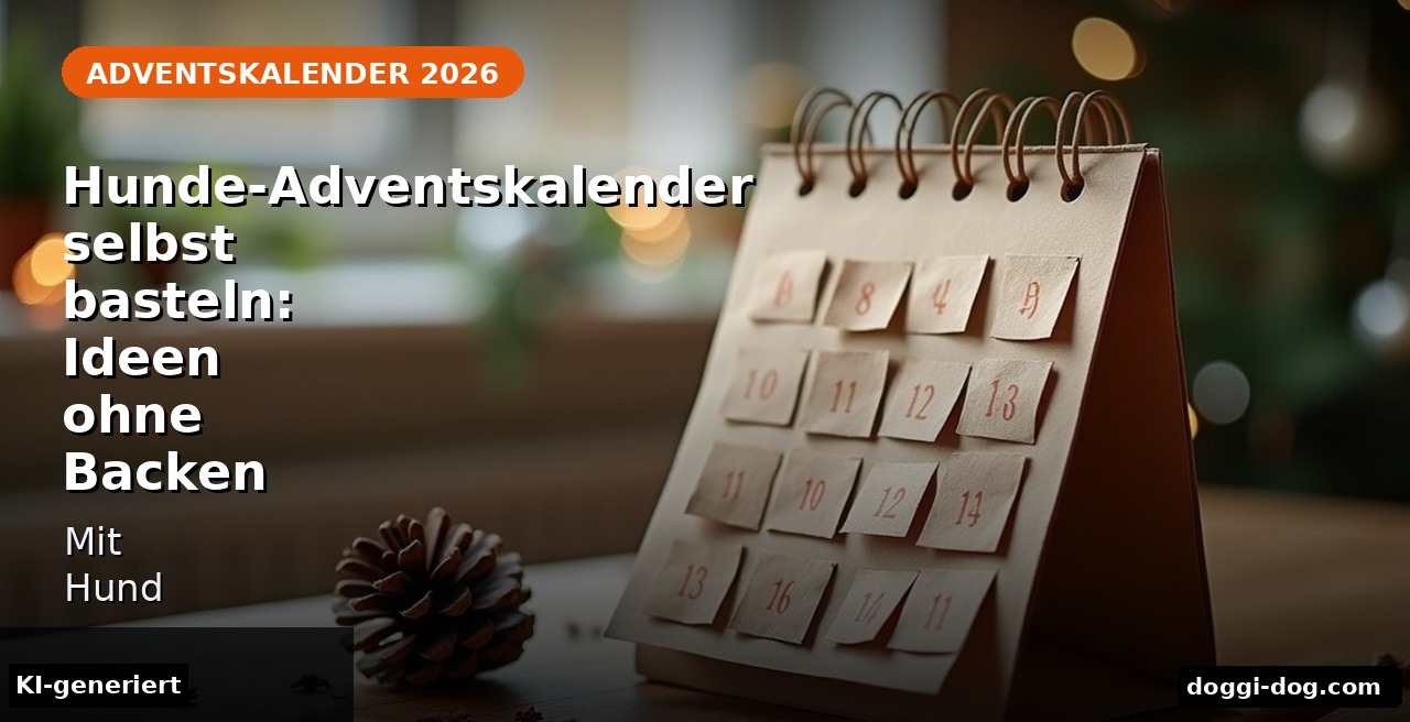 Hunde-Adventskalender selbst basteln: Ideen ohne Backen – Mit Hund (KI-generierte Darstellung)