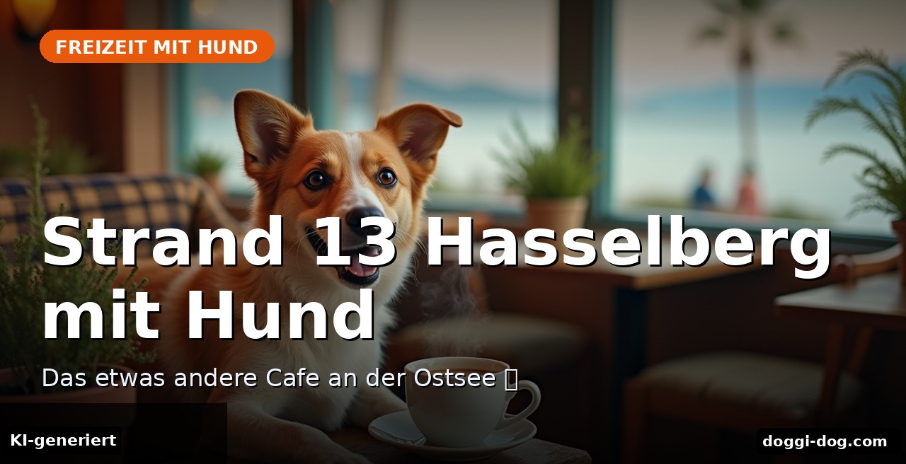 Strand 13 Hasselberg mit Hund – Das etwas andere Cafe an der Ostsee 🐶 – Beitragsbild (KI-generierte Darstellung)