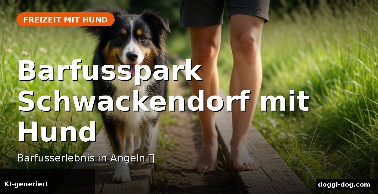 Barfusspark Schwackendorf mit Hund – Barfusserlebnis in Angeln 🐶 – Beitragsbild (KI-generierte Darstellung)