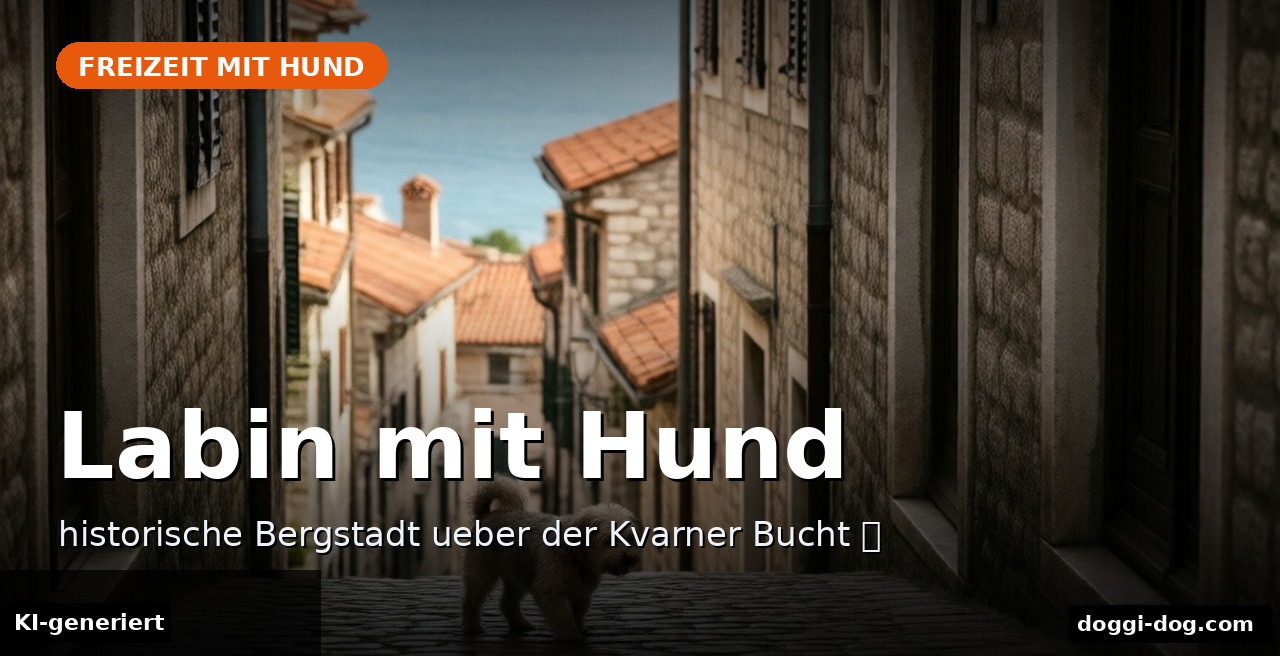Labin mit Hund – historische Bergstadt ueber der Kvarner Bucht 🐶 – Beitragsbild (KI-generierte Darstellung)