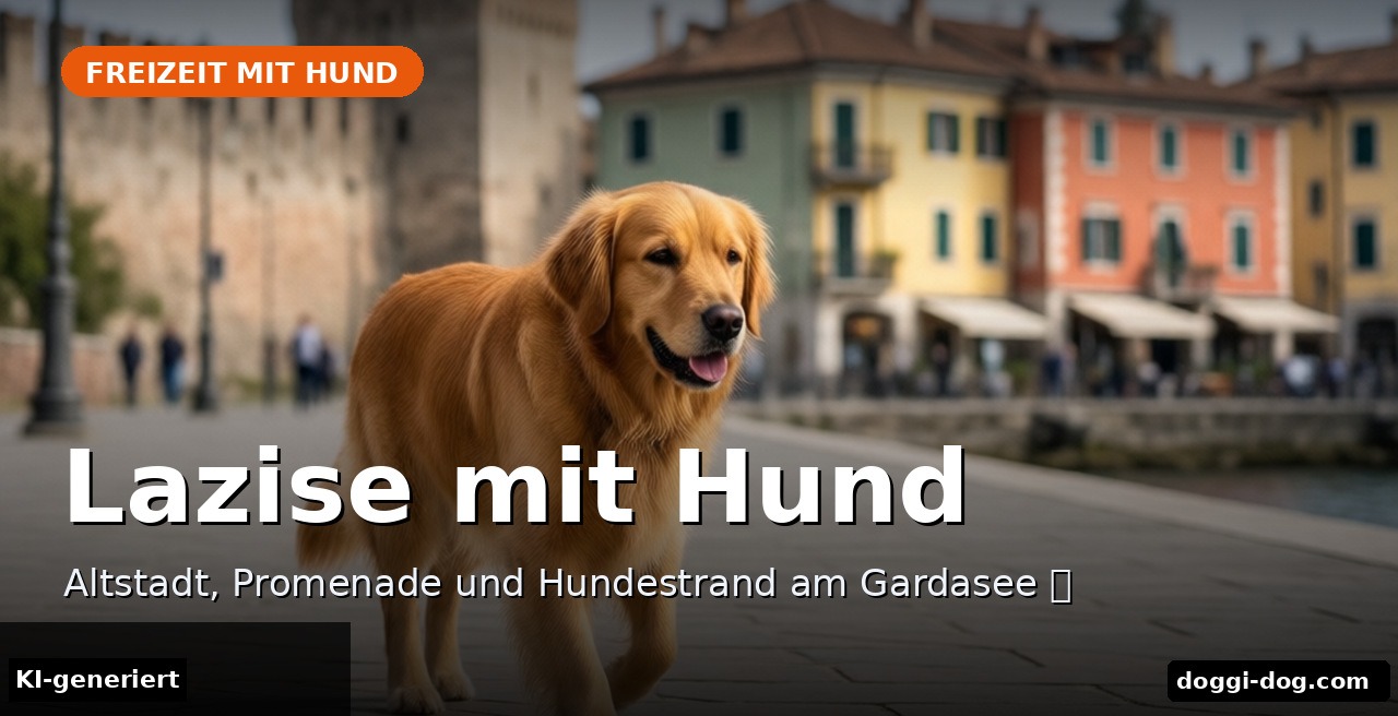 Lazise mit Hund – Altstadt, Promenade und Hundestrand am Gardasee 🐶 – Beitragsbild (KI-generierte Darstellung)