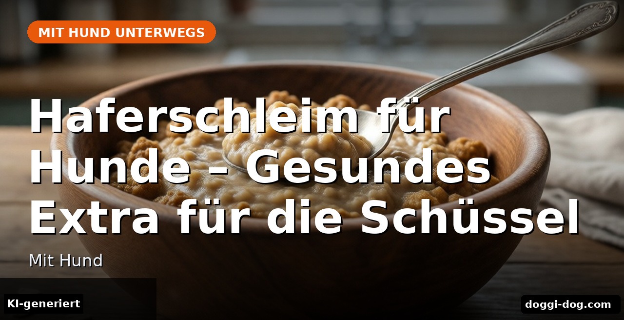 Haferschleim für Hunde – Gesundes Extra für die Schüssel – Mit Hund (KI-generierte Darstellung)