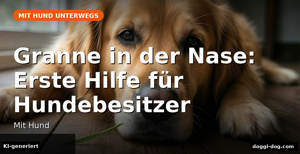 Granne in der Nase: Erste Hilfe für Hundebesitzer – Mit Hund (KI-generierte Darstellung)