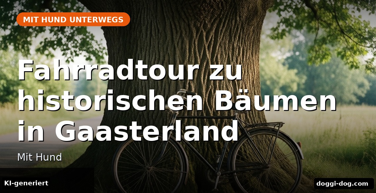 Fahrradtour zu historischen Bäumen in Gaasterland – Mit Hund (KI-generierte Darstellung)