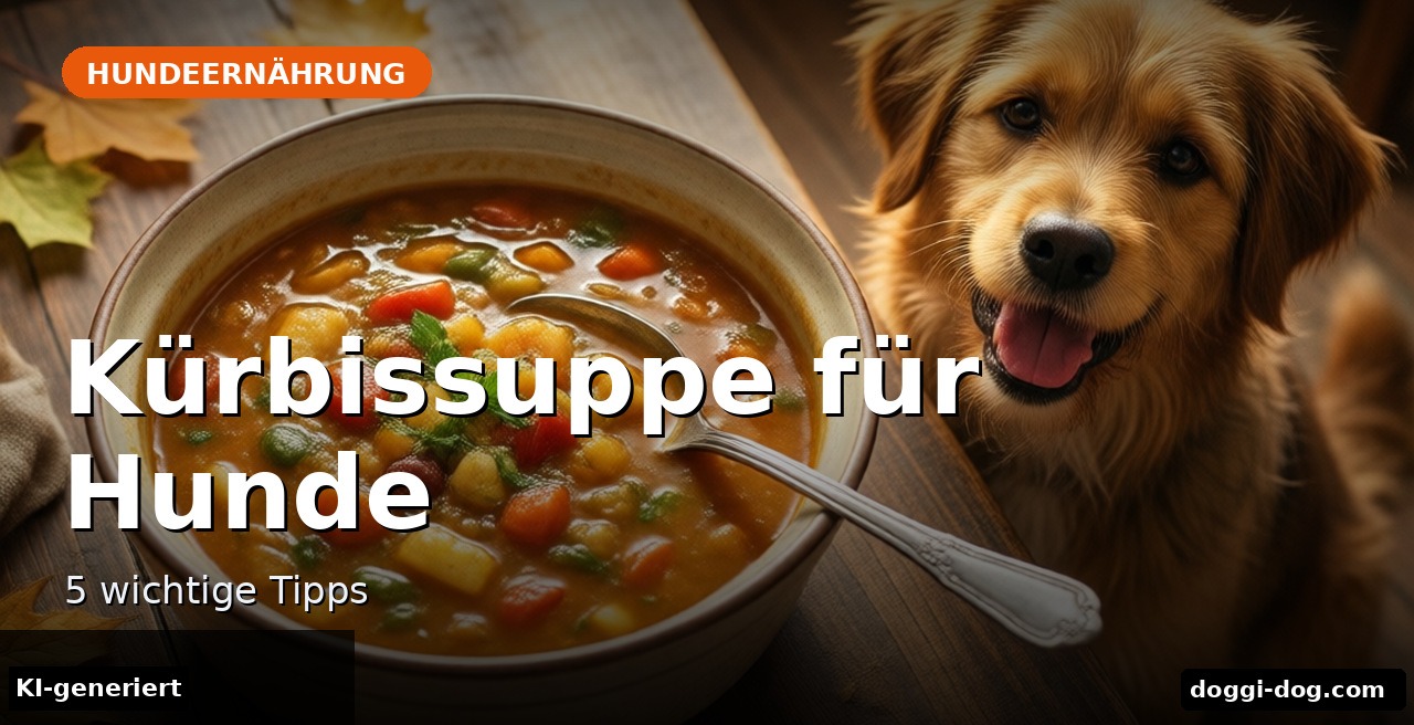 Kürbissuppe für Hunde – cremige Kürbissuppe in einer Schüssel (KI-generierte Darstellung)